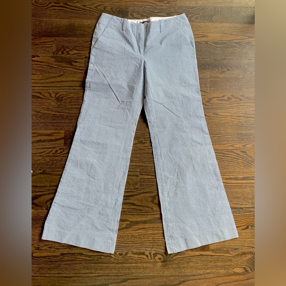 Elie Tahari pinstriped wide legged trousers